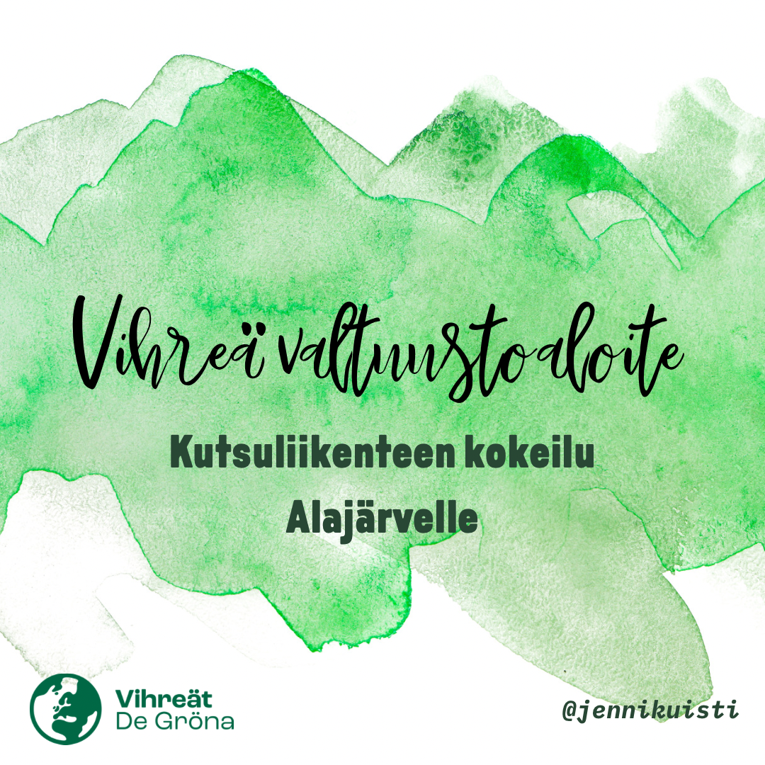 Valtuustoaloite: Kutsuliikenteen kokeilu Alajärvelle